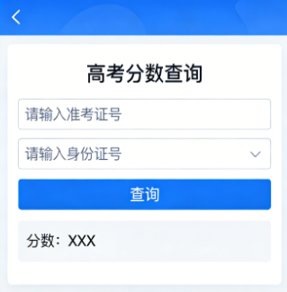 高考分数查询系统